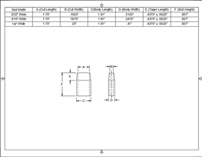 1-3/4" Long - .937" Tall