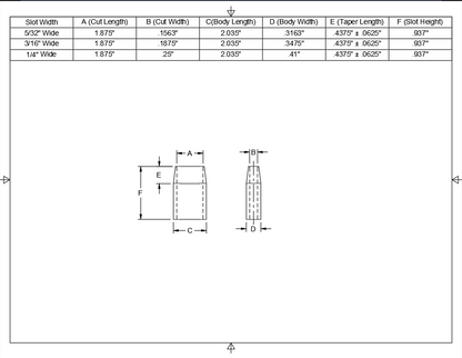 1-7/8" Long - .937" Tall